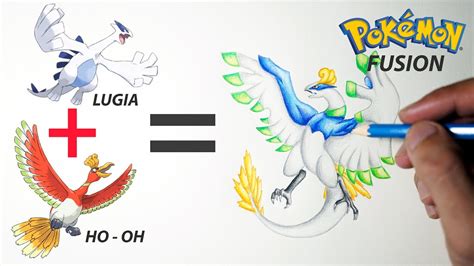 Legendary Pokemon Fusion - LUGIA + HO-OH - Pokemon Fusion Drawing #23 ...