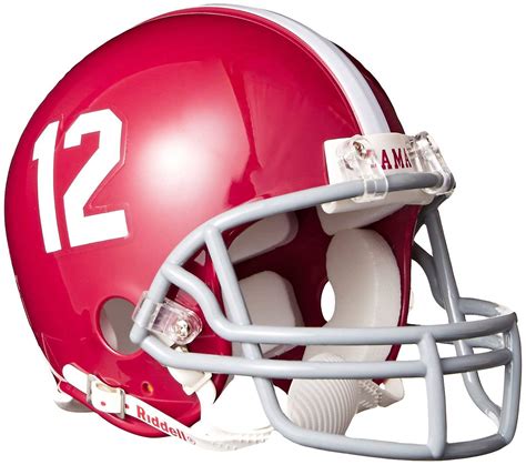 Alabama Crimson Tide #12 Riddell Mini Football Helmet with Z2B Mask | eBay