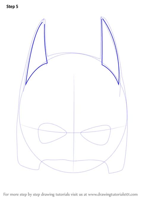 How to Draw Batman Mask (Batman) Step by Step | DrawingTutorials101.com