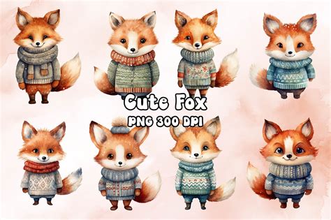 Cute Fox Watercolor Graphic by Fomo Creative · Creative Fabrica