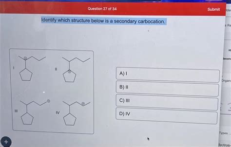 Solved Identify which structure below is a secondary | Chegg.com