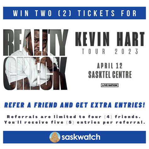 Win TWO FLOOR Tickets To Kevin Hart: Reality Check Tour – blog.saskwatch.ca