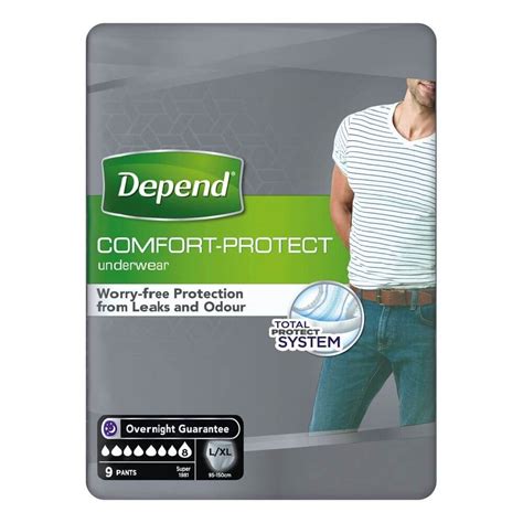 Depend Comfort-Protect for Men Large/X Large 9 Pack | Age Co ...