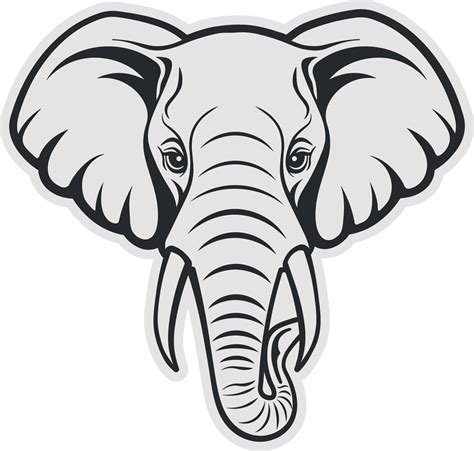 elephant head silhouette without background 37073486 Vector Art at Vecteezy