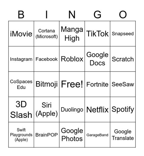 AI Bingo Card