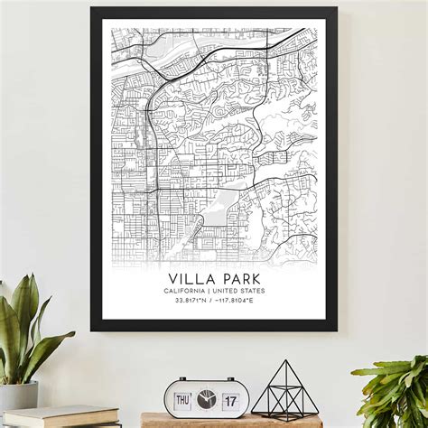 Custom Villa Park United States Map Poster - Mapmory