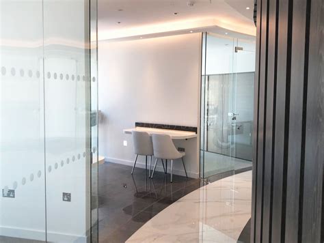 Curved Glass Partitioning At Sky Gardens Nine Elms for Spot This Space in Lambeth, London ...