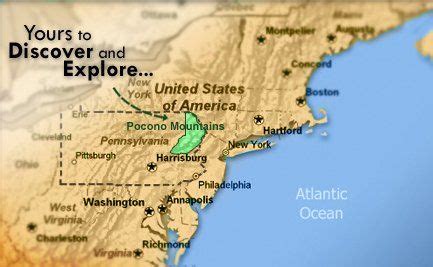 Map of Poconoas | Poconos Vacation Rentals - Pocono Cabin Rental ...