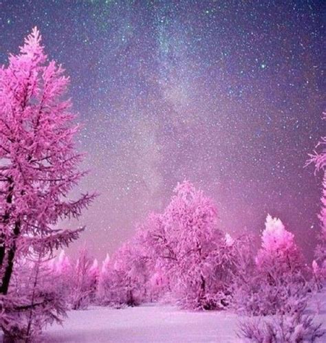 Pink winter wonderland | Nature photography, Night skies, Nature