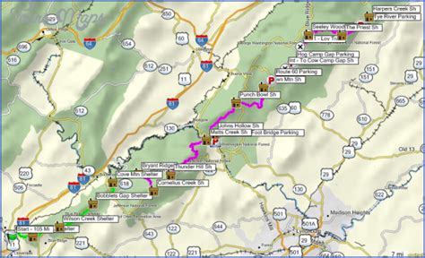 APPALACHIAN TRAIL MAP VIRGINIA - ToursMaps.com