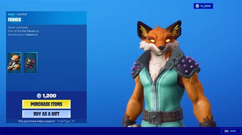 Fennix skin - Fortnite Item Shop (2019-08-26) - YouTube