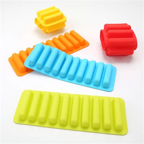 1PC 10 Grips Ice Lattice Ice Cream Tube Food Grade Silicone Cake Mold Western Biscuits Baking ...