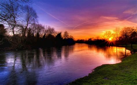 Sunset on the River | Hd Desktop Wallpaper