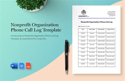 Phone Call Log Form Template in Numbers, Pages, Excel, Google Sheets, Word, PDF, Google Docs ...
