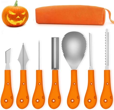 QcoQce Halloween Pumpkin Carving Kit, Pumpkin Carving Tools Stainless ...