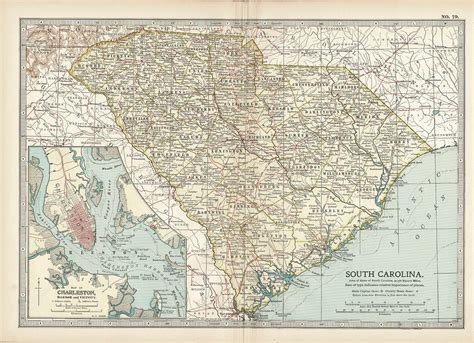 South Carolina antique map Encyclopaedia Britannica 1903 – Maps and Antique Prints