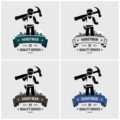 Professional handyman logo design. 342121 Vector Art at Vecteezy