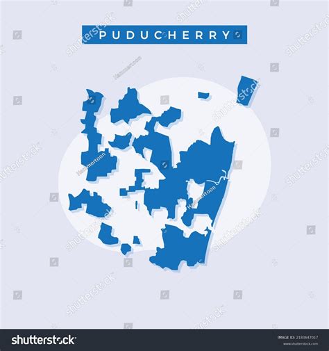 National Map Puducherry Puducherry Map Vector Stock Vector (Royalty ...