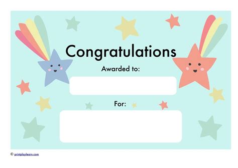 Printable Congratulations Certificate