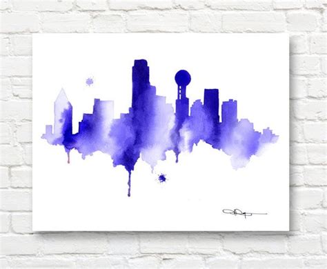 Dallas Skyline Watercolor at GetDrawings | Free download