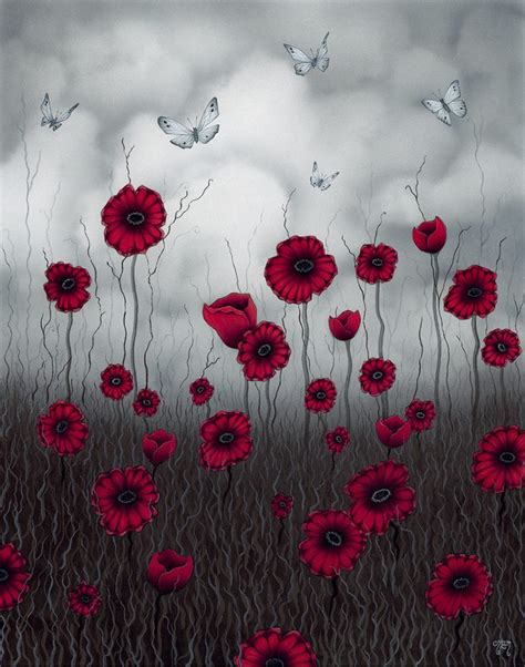 100 Years WW1 Commemorative Poppy Diptych Poppy Art print by Tamsin ...