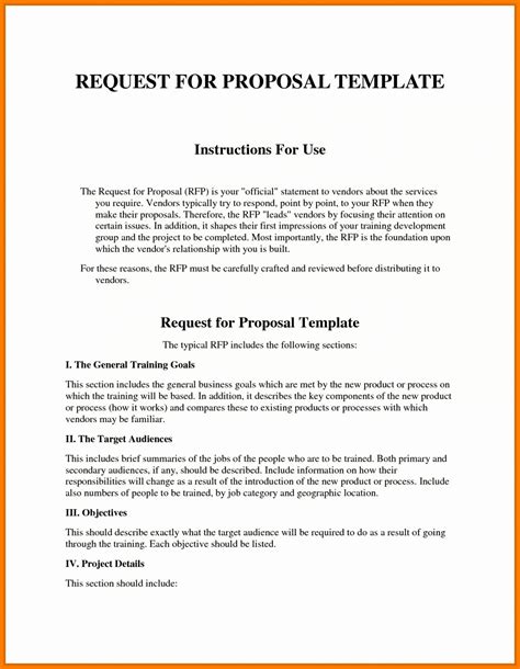 Request for Proposal Template Construction Elegant Sample Rfp Response Template Information ...