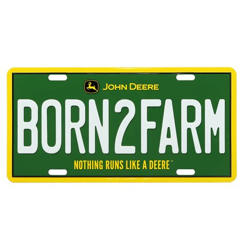 John Deere BORN2FARM License Plate - LP71675 - Walmart.com - Walmart.com