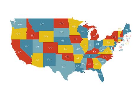 USA States (Two-Letter Abbreviations) - WorldAtlas