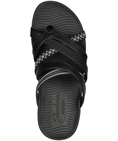 Skechers Women's Arch Fit Sunshine Sandals - Black White | Marks