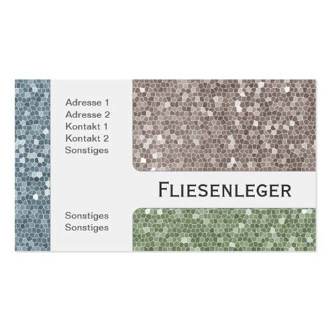 Fliesen- Visitenkartenvorlage | Zazzle