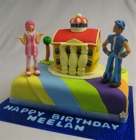 Lazy Town cake with sugar cake toppers by www.cakesisters.com.au