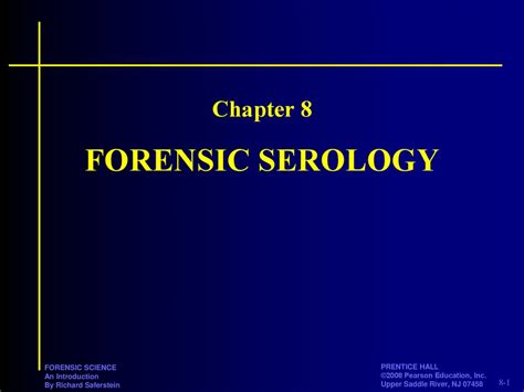 Chapter 8 FORENSIC SEROLOGY. - ppt download