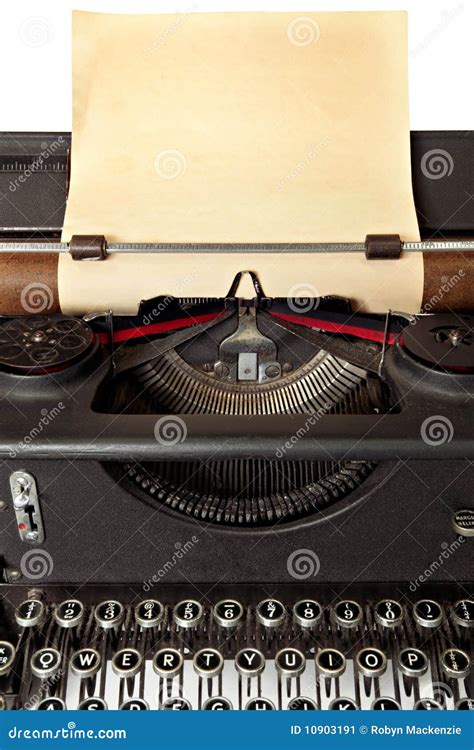 Typewriter With Old Paper Stock Image - Image: 10903191