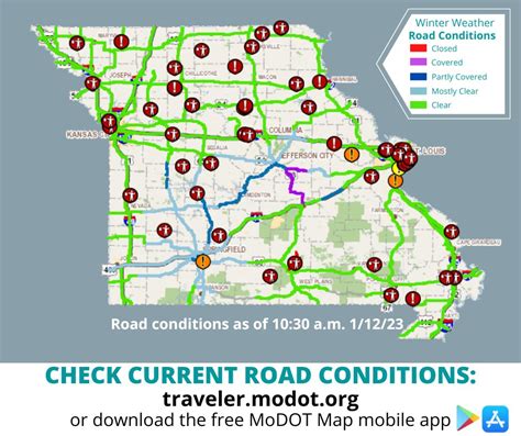 MoDOT on Twitter: "Road conditions are slowly improving as the morning ...