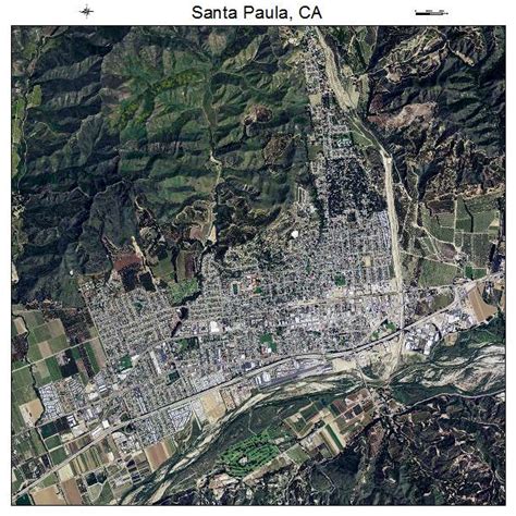 Aerial Photography Map of Santa Paula, CA California