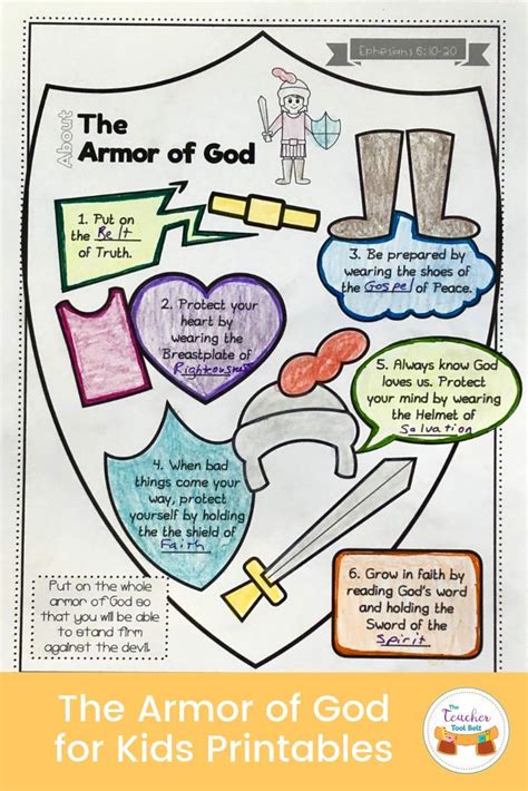 The Armor of God for Kids Printable Activities in 2020 | Bible ...