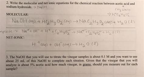 Solved Write the molecular and net ionic equations for the | Chegg.com