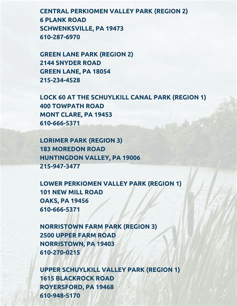 Montgomery County Managed Parks List | Montgomery County, PA - Official ...