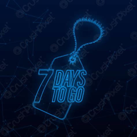 7 Days to go Countdown timer Time icon Count time - stock vector ...