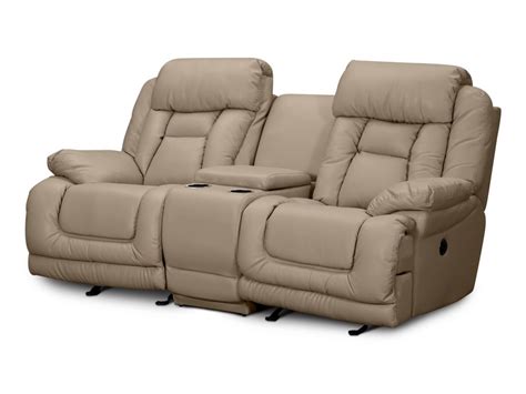 Double Reclining Sofa With Console | Home Design Ideas