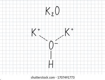 Potassium Oxide Formula Handwritten Chemical Formula: ilustrações stock 1707491773 | Shutterstock