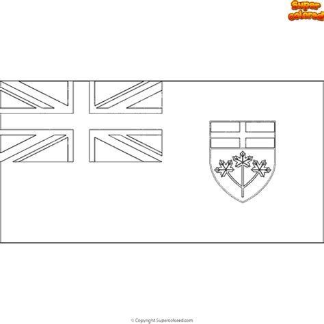 Coloring page Flag of Ontario Canada - Supercolored.com