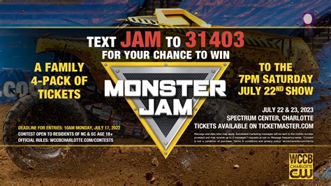 Monster Jam 2023 Text2Win WEB-SOCIAL - WCCB Charlotte's CW