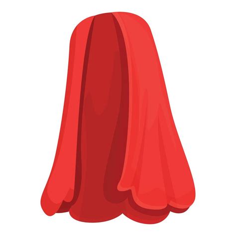 Red hero cloak icon cartoon vector. Super cape 14365129 Vector Art at Vecteezy