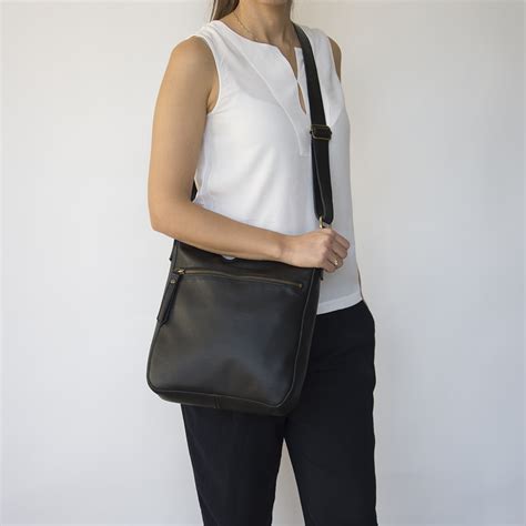 Black Crossbody Bag With Wide Strap | Laroll Bags