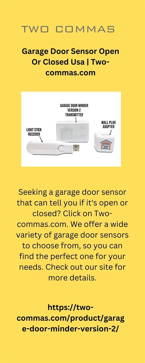 Garage Door Sensor Open Or Closed Usa | Two-commas.com - Ltwocommas - Medium