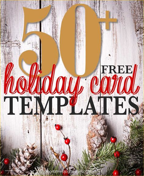 Free Christmas Card Templates for Photographers Of 50 Free Holiday Card ...