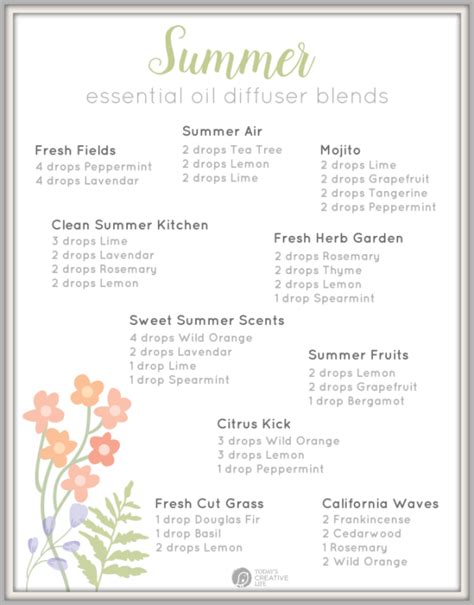 Essential Oil Diffuser Blends for Summer - Today's Creative Life