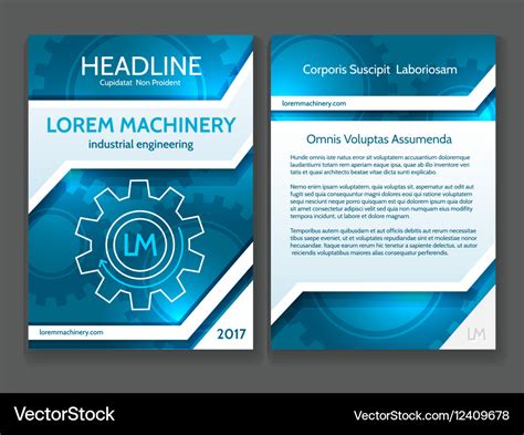 Abstract technology brochure template modern Vector Image