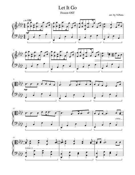 Let It Go – Kristen Anderson-Lopez & Robert Lopez Sheet music for Piano ...